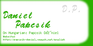 daniel papcsik business card